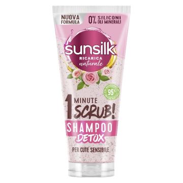 SUNSILK - 1 Minute Scrub - Shampoo Detox per cute sensibile 200 Ml