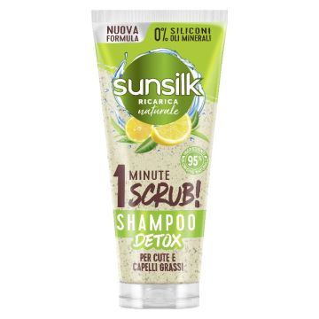 SUNSILK - 1 Minute Scrub - Shampoo Detox per cute e capelli grassi 200 ml