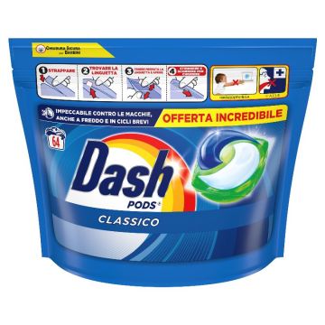 DASH - Classico - Detersivo Per Il Bucato 64 Pods