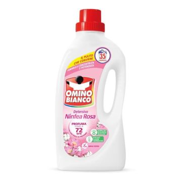 OMINO BIANCO - Ninfea Rosa - Detersivo Liquido Per Lavatrice 1400 Ml