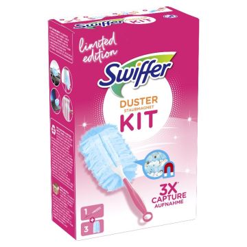 SWIFFER DUSTER COMPLETO + 3 RICARICA ROSA