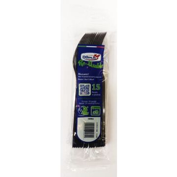 DOPLA FORCHETTE COMPACT 15PEZZI  RIUT NERO