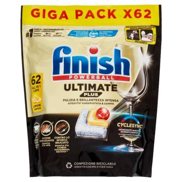 FINISH TABS ULTIMATE PLUS 62PEZZI  LEMON