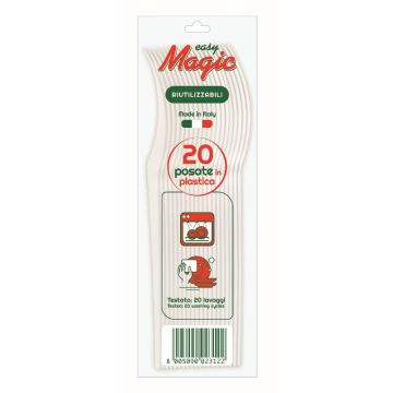 DOPLA FORCHETTE COMPACT 20PEZZI  RIUT BIANCO