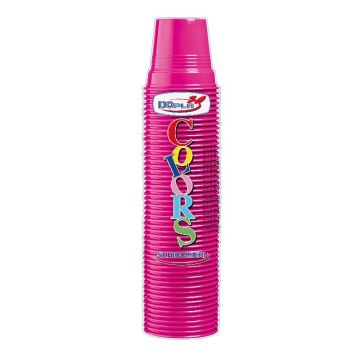 DOPLA BICCHIERI 80CC 50PEZZI  FUCSIA