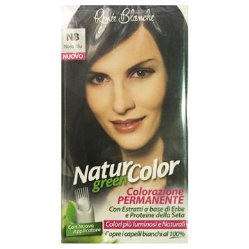 Renee Blanche - tinta per capelli colorazione permanente naturale natur color green nero blu nero blu