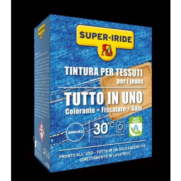 SUPER-IRIDE - Tintuta Per Tessuti Tutto In Uno 350 G - Blu Jeans