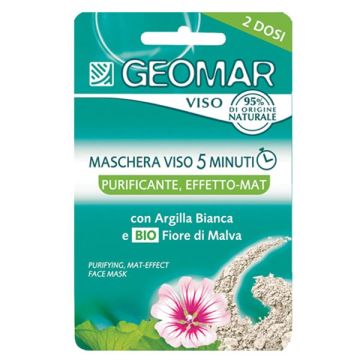 Geomar - Pure Skin - Maschera Viso Purificante e Opacizzante 2 dosi