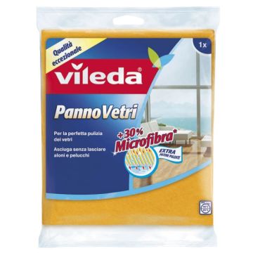 VILEDA - Panno Vetri - Panno Per La Pulizia Dei Vetri Da 40 Cm X 36 Cm