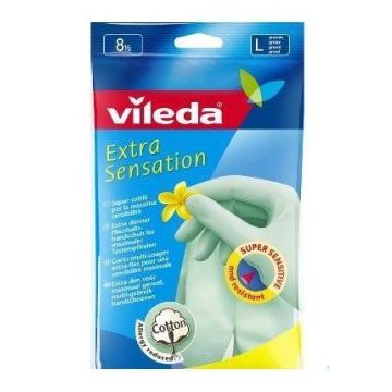 VILEDA - Extra Sensation Guanti In Lattice Super Sottili - Taglia L