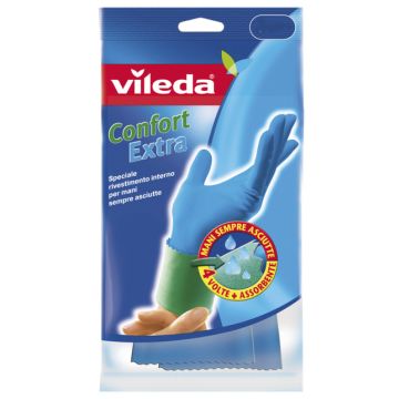 VILEDA - Guanti Confort Extra - 6,5-7/S Misura Piccola
