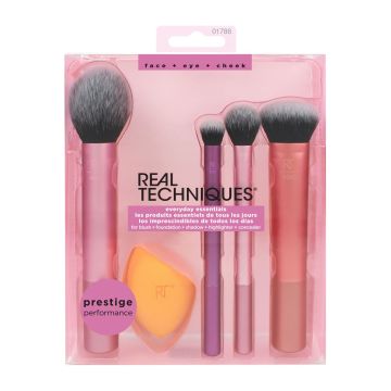REAL TECHNIQUES - Everyday Essentials - Set Di Pennelli Per Il Make-Up Di Viso Occhi E Guance