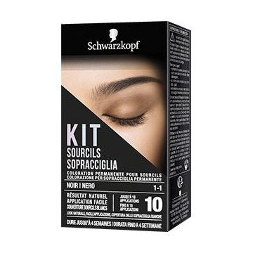 SCHWARZKOPF - Kit Spracciglia - Colorazione Per Sopracciglia Permanente N. 1-1 Nero