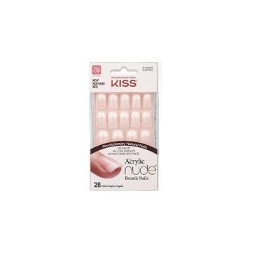 KISS - Salon Acrylic Nude French Nails - 28 Unghie Artificiali Kan03c