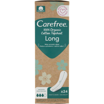 Carefree Salvaslip Organic Cotton Long Distesi 24 Pezzi