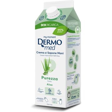 Dermomed - Purezza - Crema Di Sapone Mani All'Aloe - Ecoricarica Da 900 Ml