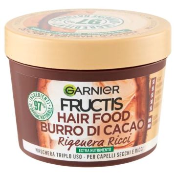 Fructis - Hair Food Burro di cacao - Maschera rigenera ricci 390 Ml