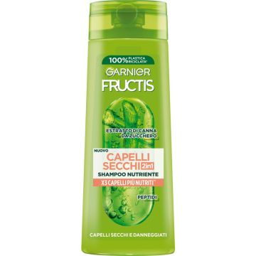 Fructis - Capelli Secchi 2in1 - Shampoo nutriente 250 ml