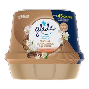 GLADE - Gel Da Bagno Assorbiodori Profumato Sensual Sandalwood & Jasmine 180 G