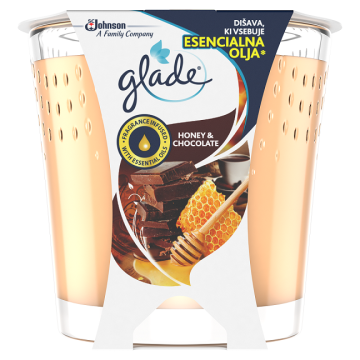 GLADE - Candela Standard Alla Fragranza Honey & Chocolate Da 129 G