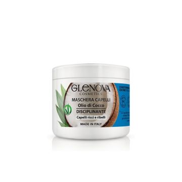 GLENOVA - Maschera per capelli disciplinante con olio di cocco 500 ml
