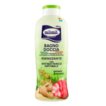 MIL MIL - Zenzero & Tea Tree - Bagno Doccia Igienizzante con antibatterico 1000 ml
