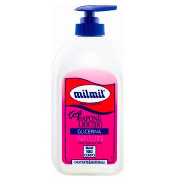 MIL MIL - sapone liquido glicerina delicato e idratante per mani viso corpo 500 ml