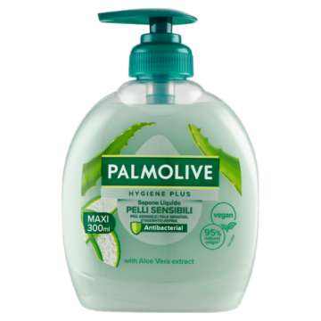 PALMOLIVE - Hygiene Plus - Sapone liquido per pelli sensibili con Aloe Vera 300 ml