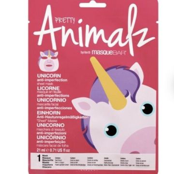 MASQUE BAR - Pretty Animalz Unicorno - Maschera in tessuto anti-imperfezioni