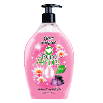 PURO AMORE - Patchouli e Fiori di Loto - Crema di sapone 750 ml