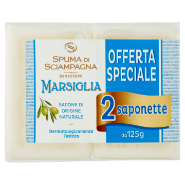 SPUMA DI SCIAMPAGNA - Marsiglia - 2 saponette da 125 g