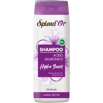 Splend Or - Hydra Bost Acido Ialuronico - Shampoo Idratante Per Capelli Secchi 300 Ml