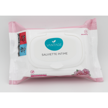 Vantage Salviette Intime Con Rosa Centifolia Igiene Delicata 20 Pezzi