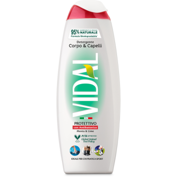 VIDAL - Detergente Corpo & Capelli Dermoprotettivo - Menta & Lime 500 ml