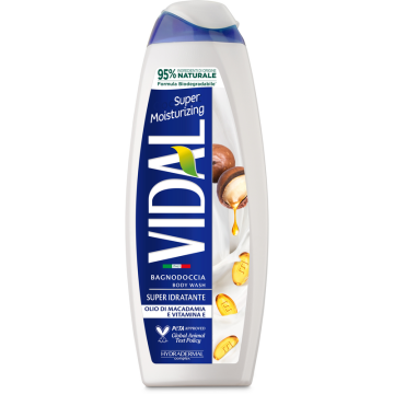 VIDAL - Super Idratante - Bagnodoccia con Olio Di Macadamia & Vitamina E 500 ml