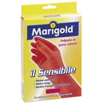 MARIGOLD - Guanti Felpati In Cotone Per Pelli Sensibili Indicati Per Uso Domestico Taglia Piccola