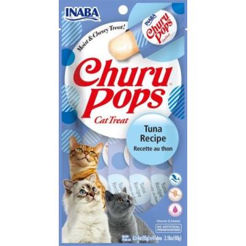 Inaba Gatto Snack Churu Pops Cf. (4X15) Gr Ricetta Di Tonno