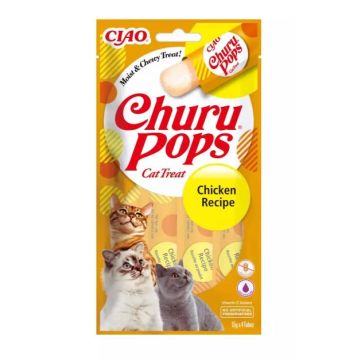 Inaba Gatto Snack Churu Pops Cf. (4X15) Gr Ricetta Di Pollo