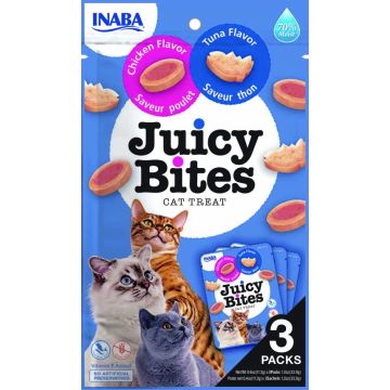 Inaba Gatto Snack Juicy Bites Cf. (3 Pezzi) Pollo & Tonno
