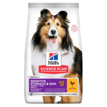 Hill'S Canine Adult Sensitive Stomach&Skin Medium Chicken 2,5 Kg New