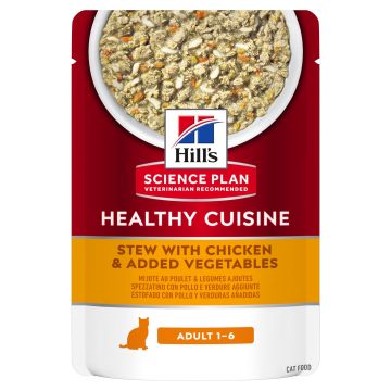Hill'S Feline Healthy Cuisine Adulto Pollo & Verdure Spezzatino Busta 80 Gr