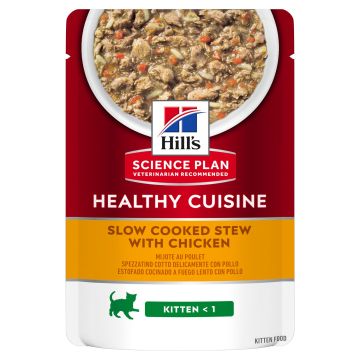 Hill'S Feline Healthy Cuisine Kitten Pollo & Verdure Spezzatino Busta 80 Gr