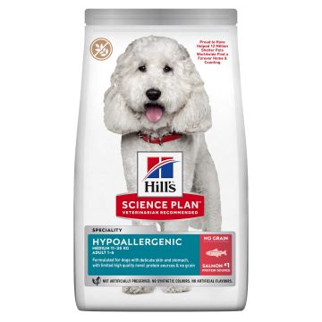 Hill'S Canine Adult Hypoallergenic Medium Salmone 2,5 Kg