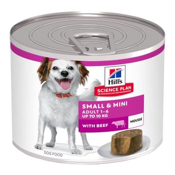 Hill'S Canine Adult Small&Mini Mousse Manzo Lattina 200 Gr