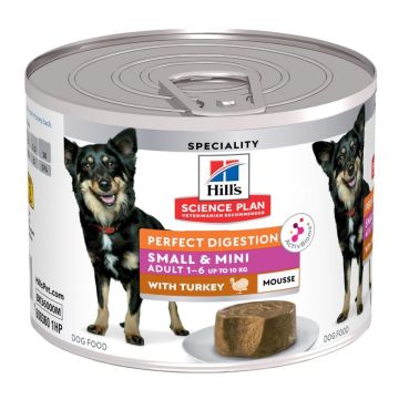 Hill'S Canine Perfect Digestion Adult Small&Mini Mousse Tacchino Lattina 200 Gr