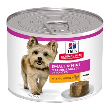 Hill'S Canine Mature Small&Mini Mousse Pollo Lattina 200 Gr