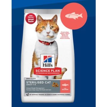 Hill'S Feline Adult Sterilised Salmone 3 Kg