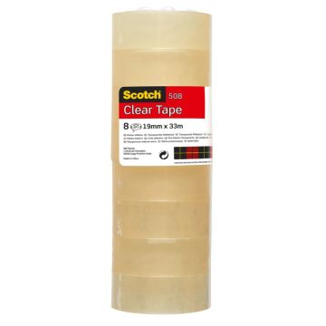 NASTRO ADESIVO SCOTCH 19 MM x 33 M TRASPARENTE 8 ROTOLI