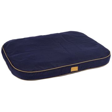 Kerbl Cane Cuscino Pavimento Jerome 100X70X11 Cm Navy/Cognac