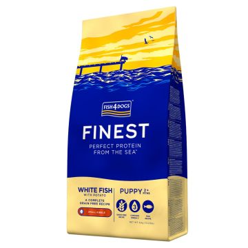 Fish4Dogs Cane Finest Puppy Pesce Bianco Small 6 Kg